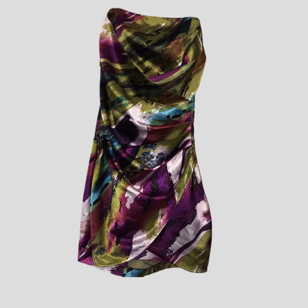 Speechless Multi Color Strapless Cocktail Formal Dress Size 5 Junior